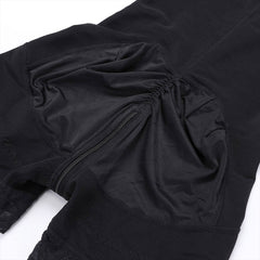 High Waist Belly Contracting Hip Lifting Pants Bottom Zipper Waist Slimming Bodybuilding Shapewear Bodysuit