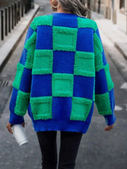 Two Tone Pig Pullover Loose Sweater