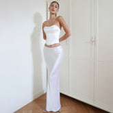 Jupe fourreau longue en satin, maxi et facile à assortir