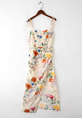 Slim Fit Elegant Printed Dress Backless Cami Dress