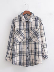 Collared Long Sleeve Double Breasted