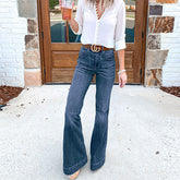 Jeans Slim Fit Weite Beinhose Hose Jeans