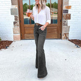 Jeans Slim Slimming Wide Leg Pants Trousers Jeans