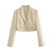 Short Coat Texture Skirt Set