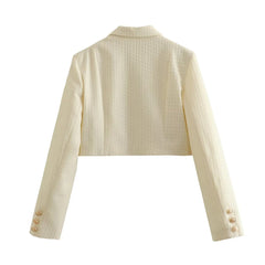 Short Coat Texture Skirt Set