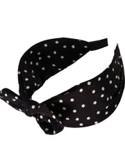Bandeau rétro à pois avec nœud papillon