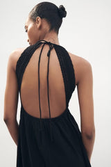 Vertical Lace Strap Mini Dress