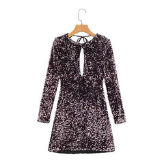 Dress Hollow Out Cutout Backless Lace up Dress