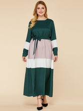 Plus Size Color Matching Dress