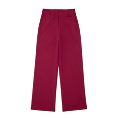 Pantalon large taille haute plissé
