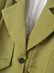 Short Green Blazer Goddess High Grade Casual Small