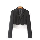 Ensemble haut brillant à pompons et strass, mini-jupe brillante à pompons