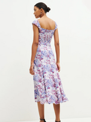 Small Floral Strap Dress Waist Slimming Beach Dress