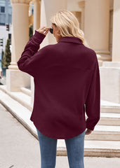 Lässiges Waffelhemd mit weiten Taschen