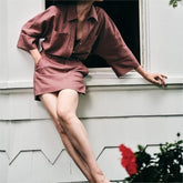 Lässiges Hemd-Shorts-Set