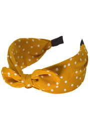 Bandeau rétro à pois avec nœud papillon
