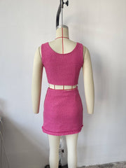 Classic Vest Coat High-Grade French Internet Celebrity Cover Up Vest Top Set