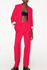Herbst Blazer Gerade Bein Hosen Anzug