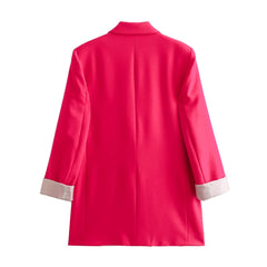 Fall Blazer Straight Leg Pants Suit