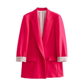 Herbst Blazer Gerade Bein Hosen Anzug