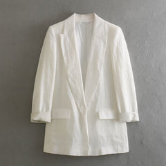 Bedruckte Manschetten Anzugjacke Gerade Beinhose Hosenanzug