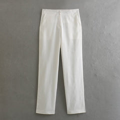 Bedruckte Manschetten Anzugjacke Gerade Beinhose Hosenanzug