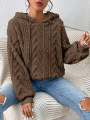 Herbstpullover Flanell Kapuzenjacke Lose Plüschjacke