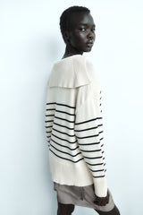 French Long Sleeve Striped Sweater All Matching Sweater