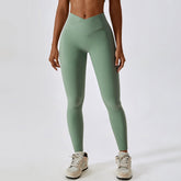 Cross High Waist Tight Yoga Pants Thread Hip Lifting Sporthose Oberbekleidung Laufen Schnelltrocknende Fitnesshose