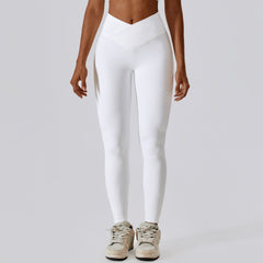 Cross High Waist Tight Yoga Pants Thread Hip Lifting Sports Pants Outer Wear Running Quick Drying Fitness Pants
