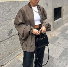 Early French Minority Casual Loose Bomber Jacket Jacket