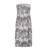 Street Long Silk Net Printed Dress