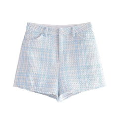 Short texturé décontracté d'automne