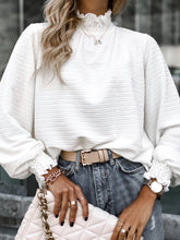 Latest Elegant High Collar Long Sleeve All Match Street Top