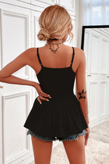 Camisole mit U-Ausschnitt und Schößchen