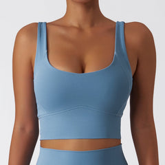 Breathable Cloud Feeling High Strength Running Exercise Underwear Quick Drying Nude Feel Yoga Push up Bras Shockproof Fitness Vest