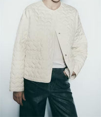 Herzförmige Polo-Linie Baumwolljacke Mantel Lässig Alle Spiel Süß Bequem Abnehmen