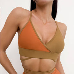 Sports Underwear Shockproof Running Pilates Training Push up Sling Bra