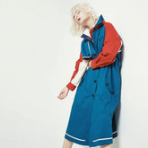 Farblich passender Freizeitmantel Mittellanger, lockerer Sport-Trenchcoat