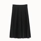 Chiffon Skirt Mid-Length Pleated Skirt Elastic High Waist Slim Slimming Loose Half