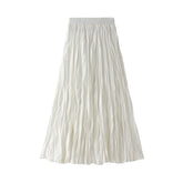 Pleated Pleated Skirt Skirt A Line Mid Length Sweater Skirt Wrinkle Skirt
