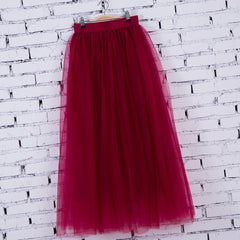 Mesh Bubble Skirt Tulle Skirt Floor Length Dress