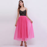 Jupe bulle en maille Jupe en tulle Robe longue au sol