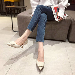 High Stiletto Black Pointed Toe Elegant