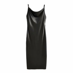 Satin Mid Length Cami Dress