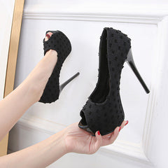 Women's Platform Stiletto Waterproof Height Increasing Insole