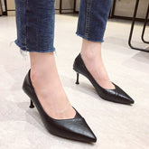 Women's High Pointed Toe Stiletto Low-cut Heels