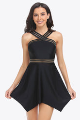 Printed Swim Dress Bottoms Set