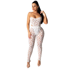 Suit Mesh Two-Piece Set Nightclub