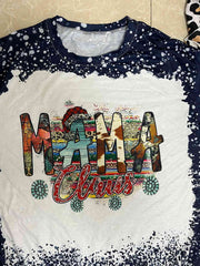 Plus Size MAMA CLAUS Langarm-Sweatshirt mit Grafik